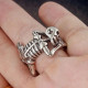 Žiedas Lazy Skull Silver; 17-20 pritaikomo dydžio