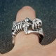 Žiedas Lazy Skull Silver; 17-20 pritaikomo dydžio