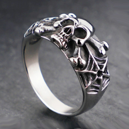 Žiedas Spider Skull silver; 17.5, 18, 19, 19.5, 20.5, 21.5, 22.5, 23 dydžio Žiedas Spider Skull silver; 17.5, 18, 19, 19.5, 20.5, 21.5, 22.5, 23 dydžio
