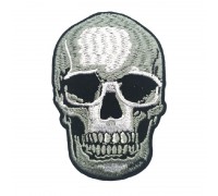 Antsiuvas medžiaginis Old Skull; 7x10cm