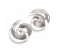 Auskarai spiraliniai tuneliai sraigės Snail Crystal, 2vnt; 2mm, 3mm, 4mm, 5mm, 6mm, 8mm