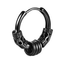 Auskaras Viking Rings juodos spalvos; 1 vnt