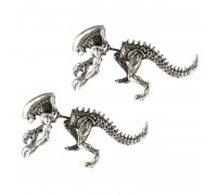 Auskarai Alien Predator Silver; 2 vnt