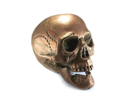 Dekoracija 3D kaukolė Air Skull Copper; 18x16x15cm