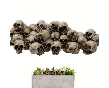 Dekoracija 3D kaukolės Mini Mini Skull; 5vnt