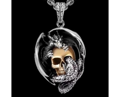 Kaklo papuošalas Immortality Skull; 35x50mm