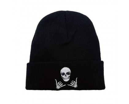 Kepurė Skull Black; universalaus dydžio