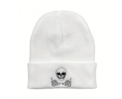 Kepurė Skull White; universalaus dydžio