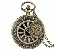 Laikrodis kišeninis Wheel Bronze; kvarcinis