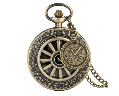 Laikrodis kišeninis Wheel Bronze; kvarcinis