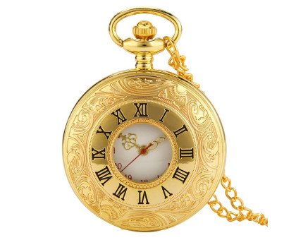 Laikrodis kišeninis Retro Gold; kvarcinis