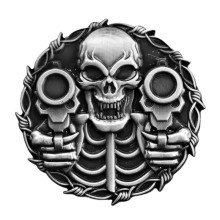 Segė Skull Metal Gun; 4x4cm
