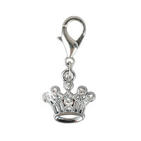 Pakabukas Karūna su skaidriais kristalais; 2x2cm