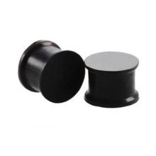 Auskarai tuneliai silikoniniai kamščiai Black Plug, 2vnt; 4mm, 6mm, 8mm, 10mm, 14mm