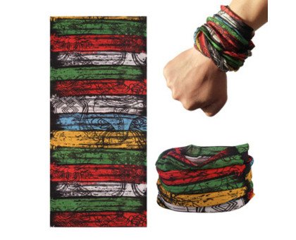 Bandana kaklaskarė Colored Stripes, universalaus dydžio