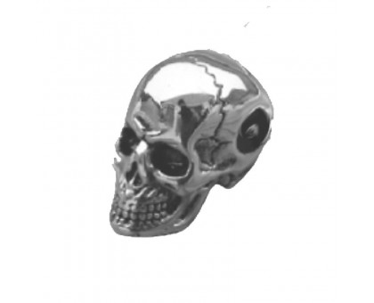 Kaklo papuošalas Shine Skull sidabro spalvos; 2.5x1.5cm