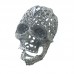 Kaklo papuošalas 3D Skull balto sidabro spalvos, 5.5x4cm